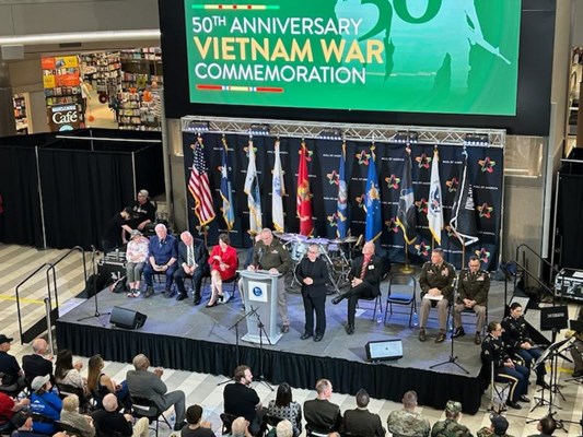 VWC Director Maj. Gen. Edward Chrystal, Jr. speaks at the event.